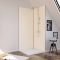 LOT de 2 Panneaux Muraux Aluminium IVOIRE 90+90x210 cm avec Profilés NOIR MAT - WALL'IT
