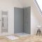 LOT de 2 Panneaux Muraux Aluminium SILVER 90+90x210 cm avec Profilés NOIR MAT - WALL'IT