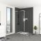 Paroi de Douche 100x200 cm - Cadre et Bras Aluminium Chrome - CHROMED CONTOURING