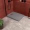 Pack Receveur Gris Effet Pierre 80x100 cm et Grille décor Perforée en Inox
