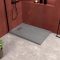Pack Receveur Gris Effet Pierre 90x140 cm et Grille décor Linéaire en Inox
