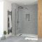 Paroi de Douche 100x195 cm en Verre Trempé 5 mm - Finition Noire - DARK ELEMENTARY