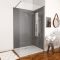 Pack Panneaux Muraux Aluminium Gris 120+90 - Profilés Chromes + Receveur Acrylique 120x90