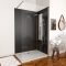 Pack Panneaux Muraux Aluminium Noir 120+90 - Profilés Chromes + Receveur Acrylique 120x90