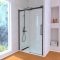 Porte de Douche Coulissante "Industriel" 120x200 + Receveur Blanc + Colonne de Douche Mécanique