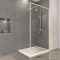 Paroi de Douche 120x200cm + Grille Finition Or Doré Brossé + Receveur Blanc 120x90x4cm
