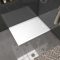 Receveur en acrylique Blanc 80x120x4 cm + Grilles Linéaires Chrome et Blanche Mate