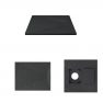 Receveur à poser en matériaux composite SMC - Finition ardoise noire - 70x90cm - ROCK 2 BLACK 70