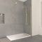 Paroi de Douche 120x200cm Verre 8mm - Profilé + Barre extensible Finition Or Brossé - FREEDOM 2 GOLD