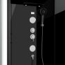 Cabine de douche Hydromassante 110x80x215 cm - Fond Noir avec Bande Miroir - WEB MIRROR