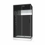 Cabine de douche Hydromassante 110x80x215 cm - Fond Noir avec Bande Miroir - WEB MIRROR
