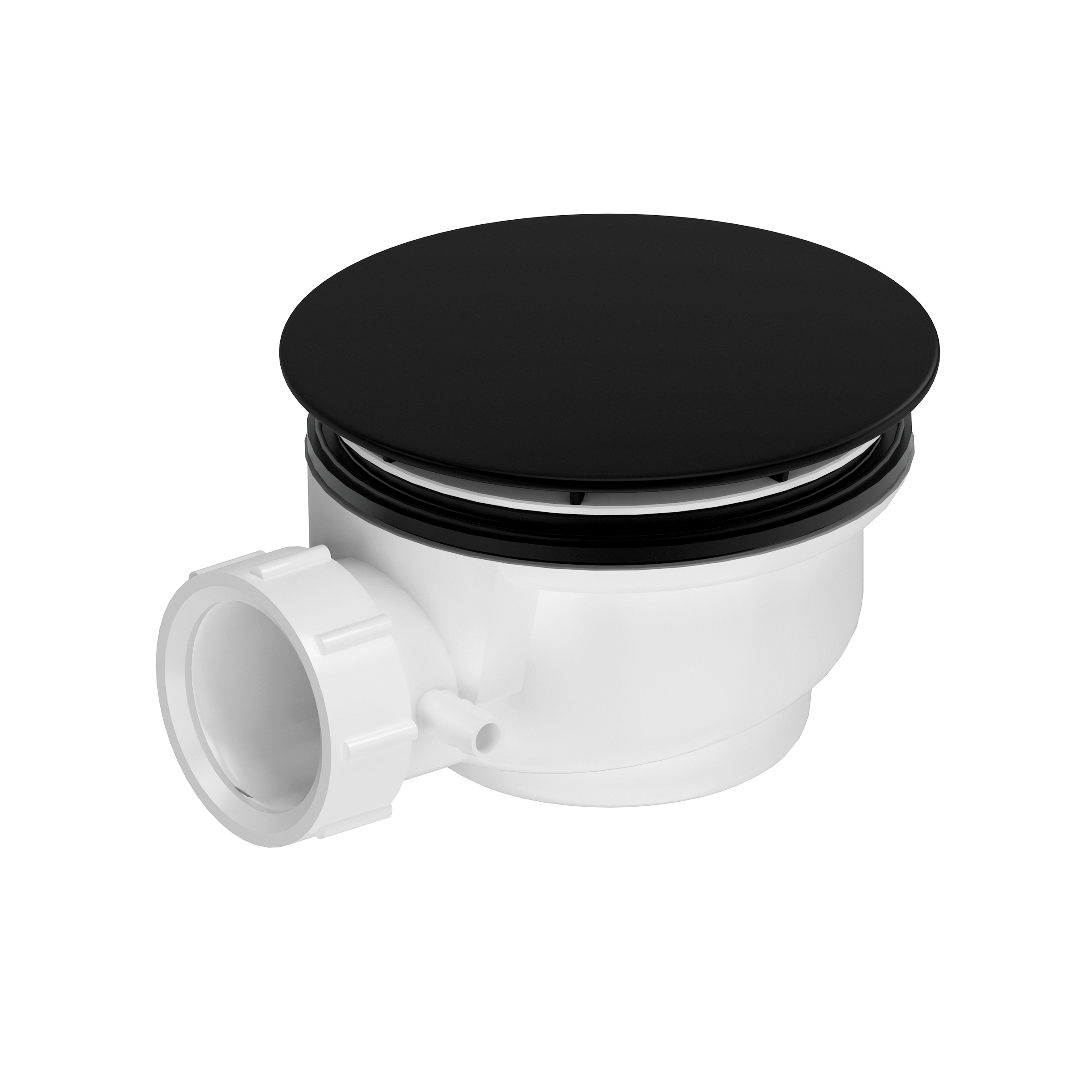 Capot abs noir bonde extra-plate de receveur de douche, Diam.90 mm,  EQUATION