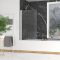 Pare baignoire Rabattable 80x140cm - Profilé Blanc - Verre Trempé Ondulé 5mm - WAVY