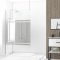 Paroi de Douche 120x200cm Miroir - Profilé + Barre Plafond Finition Chrome - FREEDOM 2 MIRROR
