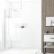 Paroi de Douche 90x200cm Dépolie - Profilé + Barre Plafond Finition Chrome - FREEDOM 2 FROSTED
