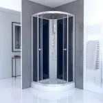 Cabine de douche quart de cercle