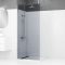 Paroi de Douche 90x200cm Verre Fumé - Profilé + Barre Plafond Finition Chrome - FREEDOM 2 SMOKED