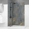 Pack de 2 Panneaux Muraux Pierre Venus 90+120x210 cm avec Profilés NOIR MAT - STONE'IT