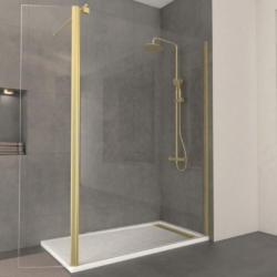 Paroi de douche 140 cm avec volet pivotant