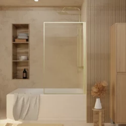 pare baignoire or brossé