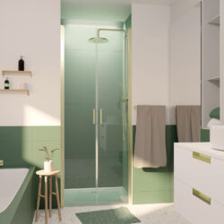 porte de douche transparente