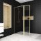 Paroi de Douche avec Volet Pivotant 80+40x200 cm - Finition Or Doré Brossé - GOLDY CONTOURING