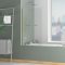 Pare baignoire Rabattable avec porte-serviette 70x120 cm - Profilé Or Brossé - Verre 4 mm