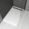 Receveur en acrylique Blanc 80x120x4 cm + Grilles Linéaires Chrome et Gun Metal - WHITENESS II