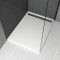 Receveur en acrylique Blanc 90x120x4 cm + Grilles Linéaires Chrome et Gun Metal - WHITENESS II