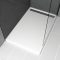 Receveur en acrylique Blanc 90x140x5 cm + Grilles Linéaires Chrome et Gun Metal - WHITENESS II