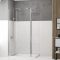Pack Paroi de Douche et Volet Pivotant 100+40x200 cm - Verre Transparent - Barre de Fixation Chrome