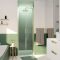 Porte de Douche Double Battant 70x200cm - Verre Trempé Transparent 6mm - Profil Or Doré Brossé