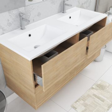 Meuble salle de bain 120 cm à tiroirs
