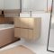Pack Meuble Salle de Bains 60 cm Chêne Clair, 2 tiroirs avec Vasque Céramique - XENOS
