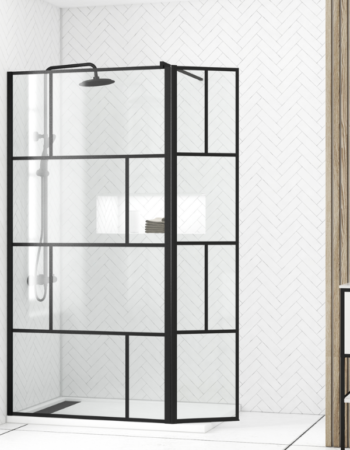 Paroi de douche avec pivot