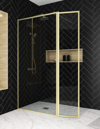 Paroi de Douche avec Volet Pivotant