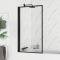 Pare baignoire rabattable 80x140cm - Finition Noir Mat - DARK CONTOURING SCREEN