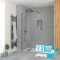 LOT de 2 Parois de Douche 100x195 cm en Verre Trempé 5 mm - Profilés et Bras Noirs