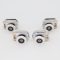 ROULETTE SIMPLE Ø 26 MM AVEC BOUTON POUSSOIR CORPS METAL CHROME (LOT DE 4 BLOCS ROULETTES)