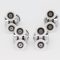 ROULETTE DOUBLE Ø 26 MM CORPS METAL CHROME (LOT DE 4 BLOCS ROULETTES)