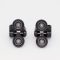 ROULETTE DOUBLE Ø 23 MM CORPS PLASTIQUE NOIR (LOT DE 2 BLOCS ROULETTES)