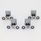 ROULETTE DOUBLE Ø 23 MM CORPS PLASTIQUE GRIS (LOT DE 4 BLOCS ROULETTES)