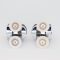 ROULETTE DOUBLE Ø 23 MM CORPS METAL CHROME (LOT DE 2 BLOCS ROULETTES)