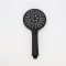 POMMEAU DE DOUCHE ROND ANTICALCAIRE - NOIR MAT - 3 JETS - ⌀120 x 250 mm