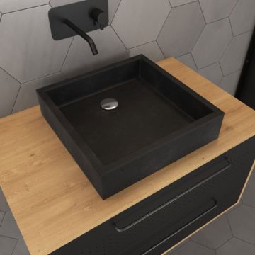 Vasque carrée noire Aurlane