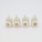 ROULETTE SIMPLE Ø 23 MM AVEC BOUTON POUSSOIR CORPS PLASTIQUE BLANC (LOT DE 4 ROULETTES)