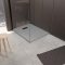 Pack Receveur Gris Effet Pierre 90x120 cm et Grille décor Perforée Noire Mate
