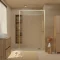Paroi de Douche Verre Cannelé 6 mm - 120x200 cm - Cadre et Bras Aluminium Or Doré Brossé