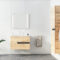 Meuble de salle de bains 80cm Chêne Clair 2 tiroirs avec Vasque céramique blanche - ONE