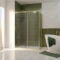 Pack Porte de Douche Coulissante 140x200cm et Retour 90cm - Profilés Or Doré Brossé - Verre 6mm